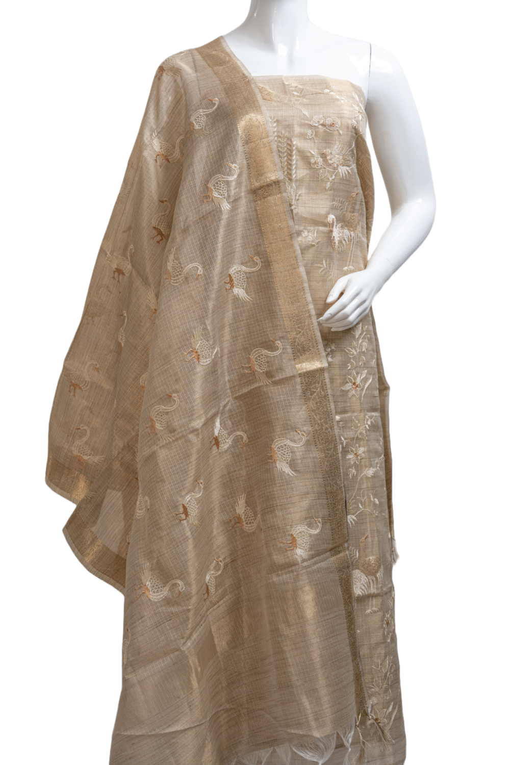 KOTA SILK WITH MACHINE EMBROIDERY
